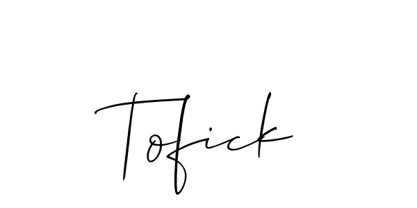 Check out images of Autograph of Tofick name. Actor Tofick Signature Style. Allison_Script is a professional sign style online. Tofick signature style 2 images and pictures png