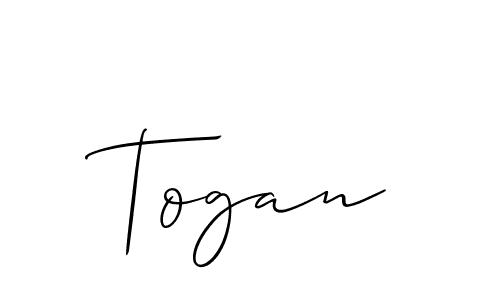 Design your own signature with our free online signature maker. With this signature software, you can create a handwritten (Allison_Script) signature for name Togan. Togan signature style 2 images and pictures png