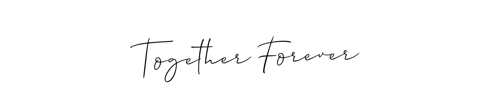 Once you've used our free online signature maker to create your best signature Allison_Script style, it's time to enjoy all of the benefits that Together Forever name signing documents. Together Forever signature style 2 images and pictures png