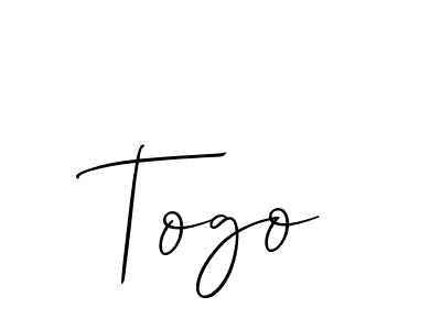 The best way (Allison_Script) to make a short signature is to pick only two or three words in your name. The name Togo include a total of six letters. For converting this name. Togo signature style 2 images and pictures png