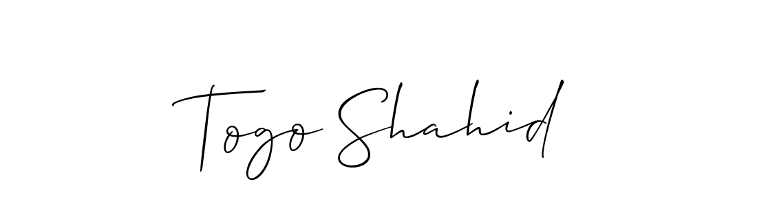 Make a beautiful signature design for name Togo Shahid. Use this online signature maker to create a handwritten signature for free. Togo Shahid signature style 2 images and pictures png