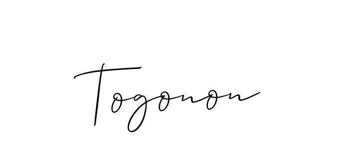if you are searching for the best signature style for your name Togonon. so please give up your signature search. here we have designed multiple signature styles  using Allison_Script. Togonon signature style 2 images and pictures png