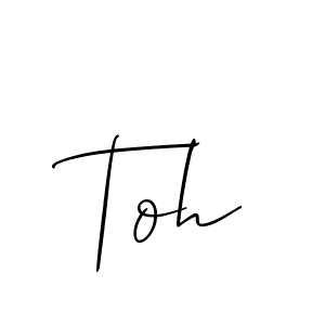 It looks lik you need a new signature style for name Toh. Design unique handwritten (Allison_Script) signature with our free signature maker in just a few clicks. Toh signature style 2 images and pictures png