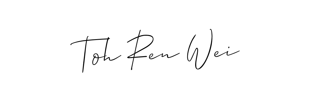 Toh Ren Wei stylish signature style. Best Handwritten Sign (Allison_Script) for my name. Handwritten Signature Collection Ideas for my name Toh Ren Wei. Toh Ren Wei signature style 2 images and pictures png