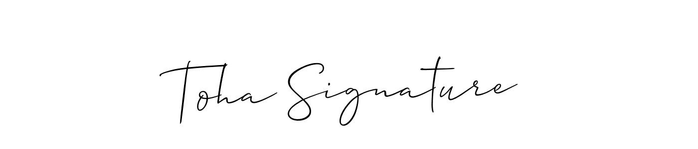 Check out images of Autograph of Toha Signature name. Actor Toha Signature Signature Style. Allison_Script is a professional sign style online. Toha Signature signature style 2 images and pictures png