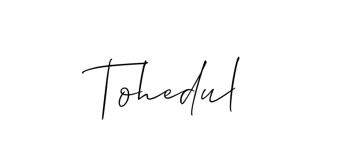 You should practise on your own different ways (Allison_Script) to write your name (Tohedul) in signature. don't let someone else do it for you. Tohedul signature style 2 images and pictures png