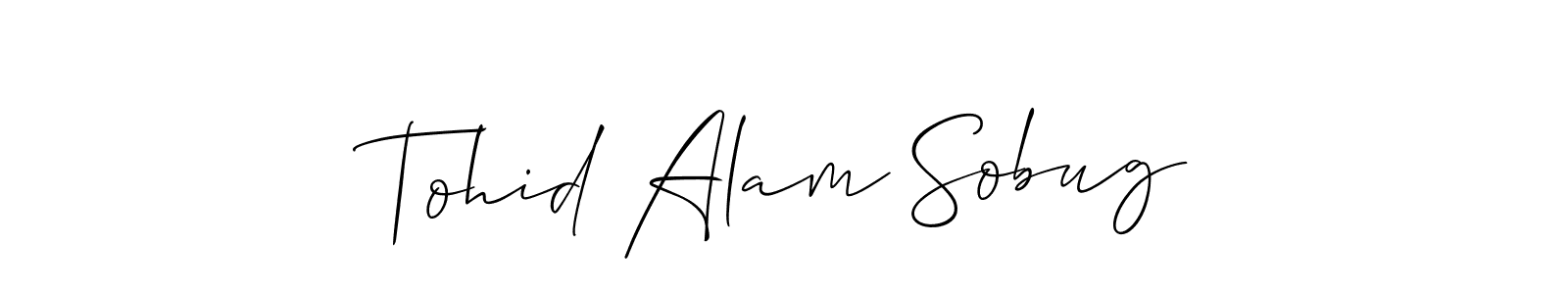 if you are searching for the best signature style for your name Tohid Alam Sobug. so please give up your signature search. here we have designed multiple signature styles  using Allison_Script. Tohid Alam Sobug signature style 2 images and pictures png