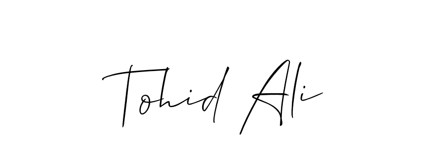 How to make Tohid Ali signature? Allison_Script is a professional autograph style. Create handwritten signature for Tohid Ali name. Tohid Ali signature style 2 images and pictures png