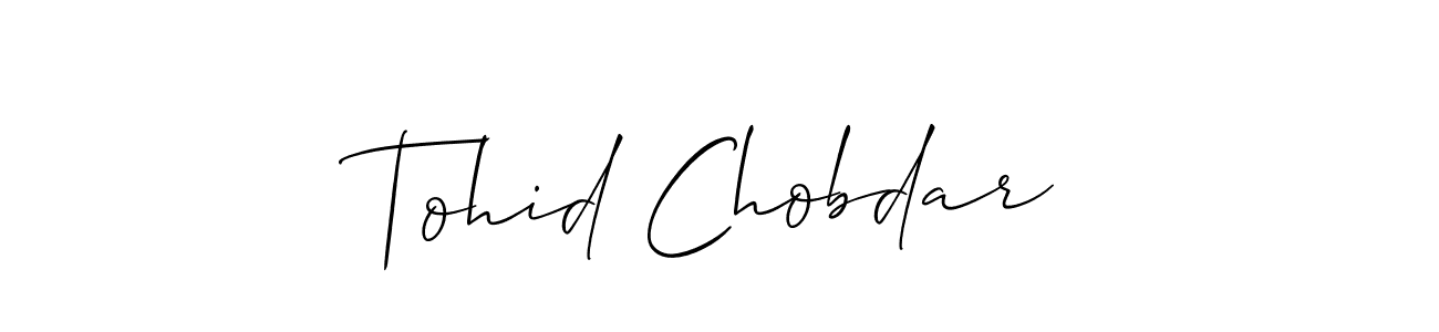 This is the best signature style for the Tohid Chobdar name. Also you like these signature font (Allison_Script). Mix name signature. Tohid Chobdar signature style 2 images and pictures png