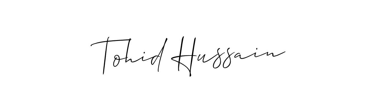 Also You can easily find your signature by using the search form. We will create Tohid Hussain name handwritten signature images for you free of cost using Allison_Script sign style. Tohid Hussain signature style 2 images and pictures png