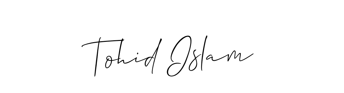 Make a beautiful signature design for name Tohid Islam. With this signature (Allison_Script) style, you can create a handwritten signature for free. Tohid Islam signature style 2 images and pictures png