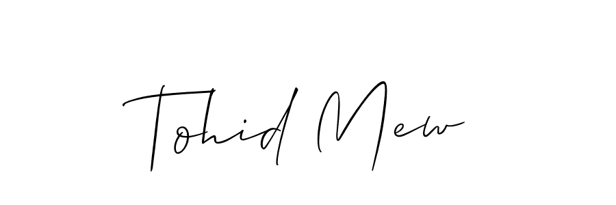 if you are searching for the best signature style for your name Tohid Mew. so please give up your signature search. here we have designed multiple signature styles  using Allison_Script. Tohid Mew signature style 2 images and pictures png