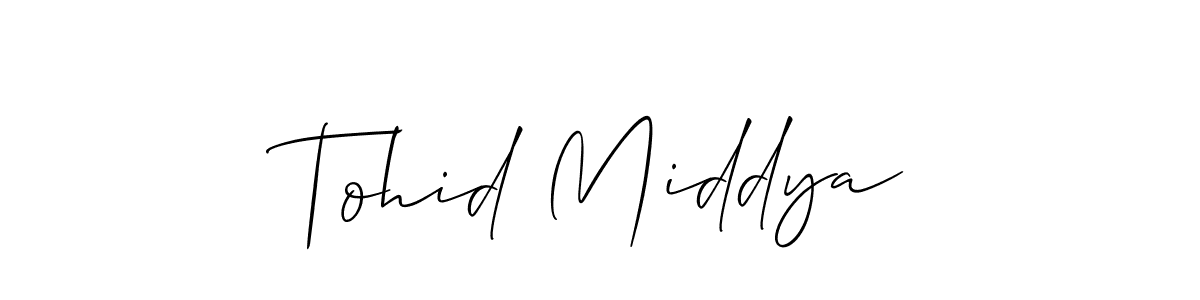 Also we have Tohid Middya name is the best signature style. Create professional handwritten signature collection using Allison_Script autograph style. Tohid Middya signature style 2 images and pictures png