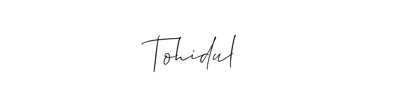 You should practise on your own different ways (Allison_Script) to write your name (Tohidul ❤️) in signature. don't let someone else do it for you. Tohidul ❤️ signature style 2 images and pictures png