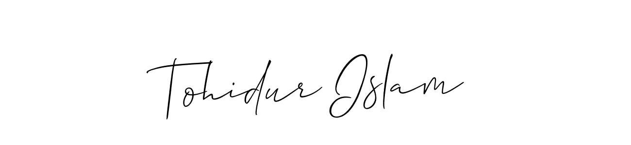 Allison_Script is a professional signature style that is perfect for those who want to add a touch of class to their signature. It is also a great choice for those who want to make their signature more unique. Get Tohidur Islam name to fancy signature for free. Tohidur Islam signature style 2 images and pictures png