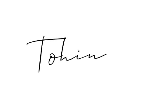 Allison_Script is a professional signature style that is perfect for those who want to add a touch of class to their signature. It is also a great choice for those who want to make their signature more unique. Get Tohin name to fancy signature for free. Tohin signature style 2 images and pictures png