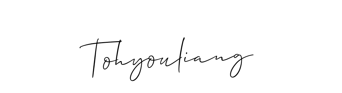 You can use this online signature creator to create a handwritten signature for the name Tohyouliang. This is the best online autograph maker. Tohyouliang signature style 2 images and pictures png