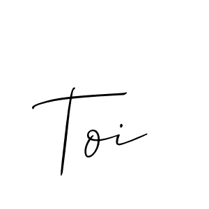 if you are searching for the best signature style for your name Toi. so please give up your signature search. here we have designed multiple signature styles  using Allison_Script. Toi signature style 2 images and pictures png