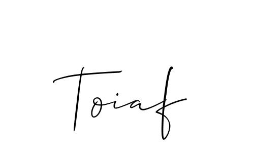 Make a beautiful signature design for name Toiaf. With this signature (Allison_Script) style, you can create a handwritten signature for free. Toiaf signature style 2 images and pictures png