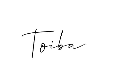 Design your own signature with our free online signature maker. With this signature software, you can create a handwritten (Allison_Script) signature for name Toiba. Toiba signature style 2 images and pictures png