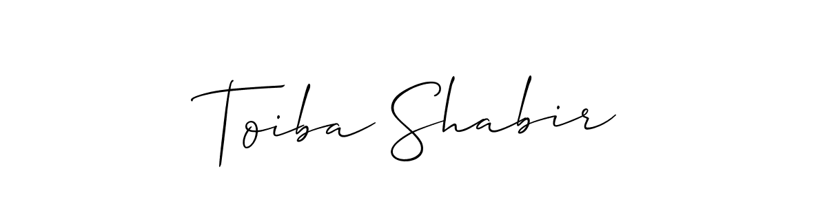 The best way (Allison_Script) to make a short signature is to pick only two or three words in your name. The name Toiba Shabir include a total of six letters. For converting this name. Toiba Shabir signature style 2 images and pictures png
