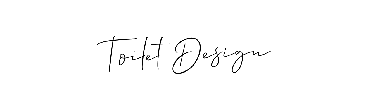 Make a short Toilet Design signature style. Manage your documents anywhere anytime using Allison_Script. Create and add eSignatures, submit forms, share and send files easily. Toilet Design signature style 2 images and pictures png