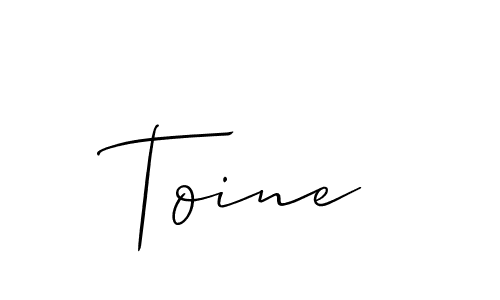 It looks lik you need a new signature style for name Toine. Design unique handwritten (Allison_Script) signature with our free signature maker in just a few clicks. Toine signature style 2 images and pictures png