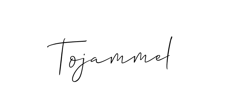 Use a signature maker to create a handwritten signature online. With this signature software, you can design (Allison_Script) your own signature for name Tojammel. Tojammel signature style 2 images and pictures png