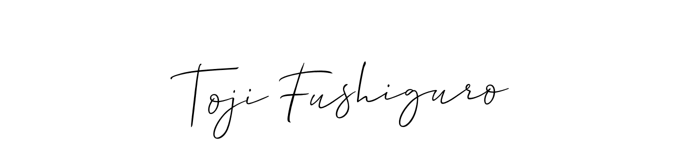 How to make Toji Fushiguro signature? Allison_Script is a professional autograph style. Create handwritten signature for Toji Fushiguro name. Toji Fushiguro signature style 2 images and pictures png