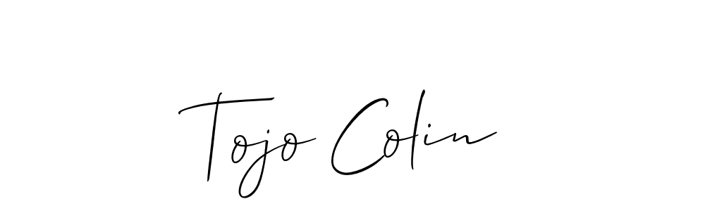 You should practise on your own different ways (Allison_Script) to write your name (Tojo Colin) in signature. don't let someone else do it for you. Tojo Colin signature style 2 images and pictures png