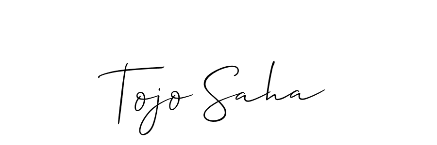 Tojo Saha stylish signature style. Best Handwritten Sign (Allison_Script) for my name. Handwritten Signature Collection Ideas for my name Tojo Saha. Tojo Saha signature style 2 images and pictures png