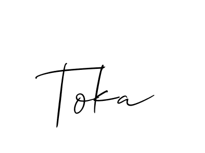 Check out images of Autograph of Toka name. Actor Toka Signature Style. Allison_Script is a professional sign style online. Toka signature style 2 images and pictures png