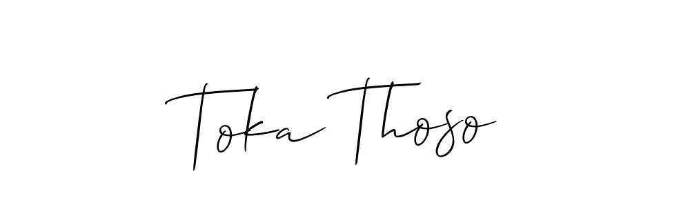 You can use this online signature creator to create a handwritten signature for the name Toka Thoso. This is the best online autograph maker. Toka Thoso signature style 2 images and pictures png