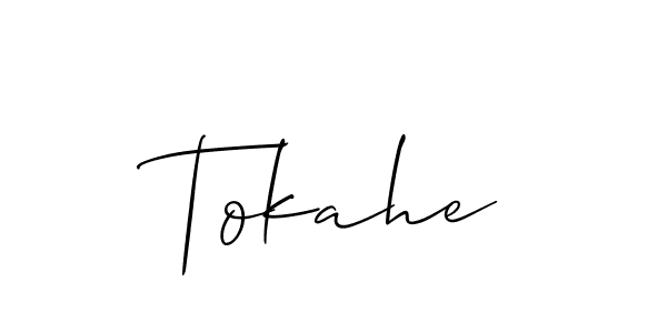 You should practise on your own different ways (Allison_Script) to write your name (Tokahe) in signature. don't let someone else do it for you. Tokahe signature style 2 images and pictures png