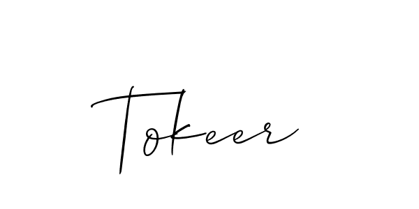 Similarly Allison_Script is the best handwritten signature design. Signature creator online .You can use it as an online autograph creator for name Tokeer. Tokeer signature style 2 images and pictures png