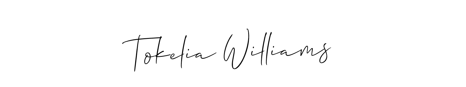 Also we have Tokelia Williams name is the best signature style. Create professional handwritten signature collection using Allison_Script autograph style. Tokelia Williams signature style 2 images and pictures png