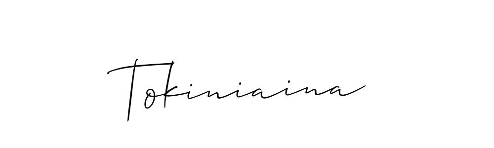 Best and Professional Signature Style for Tokiniaina. Allison_Script Best Signature Style Collection. Tokiniaina signature style 2 images and pictures png