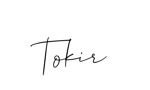 How to make Tokir signature? Allison_Script is a professional autograph style. Create handwritten signature for Tokir name. Tokir signature style 2 images and pictures png