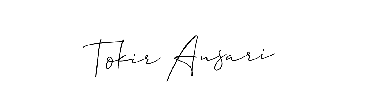 This is the best signature style for the Tokir Ansari name. Also you like these signature font (Allison_Script). Mix name signature. Tokir Ansari signature style 2 images and pictures png