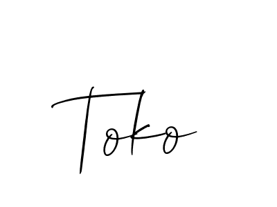 It looks lik you need a new signature style for name Toko. Design unique handwritten (Allison_Script) signature with our free signature maker in just a few clicks. Toko signature style 2 images and pictures png