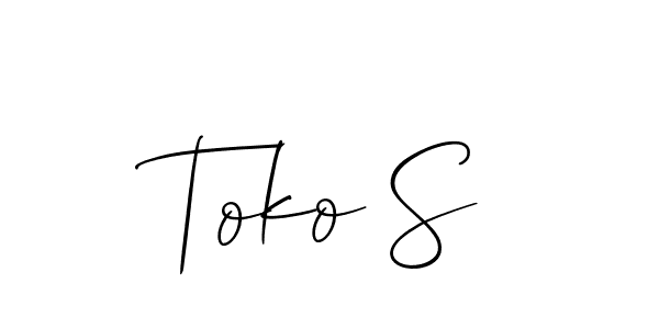 How to make Toko S signature? Allison_Script is a professional autograph style. Create handwritten signature for Toko S name. Toko S signature style 2 images and pictures png