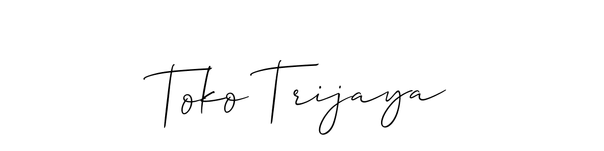 Best and Professional Signature Style for Toko Trijaya. Allison_Script Best Signature Style Collection. Toko Trijaya signature style 2 images and pictures png