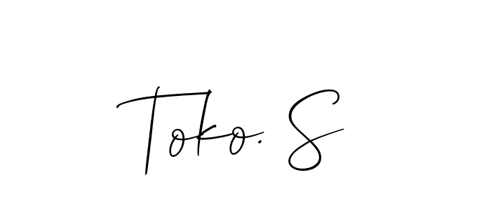 See photos of Toko. S official signature by Spectra . Check more albums & portfolios. Read reviews & check more about Allison_Script font. Toko. S signature style 2 images and pictures png