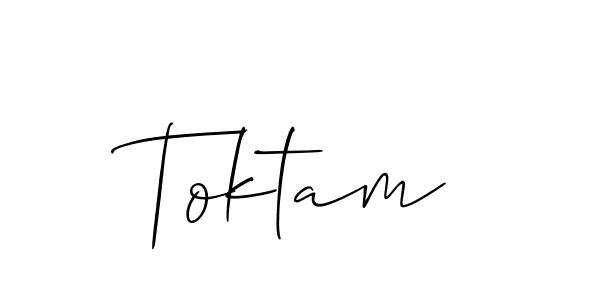 Best and Professional Signature Style for Toktam. Allison_Script Best Signature Style Collection. Toktam signature style 2 images and pictures png