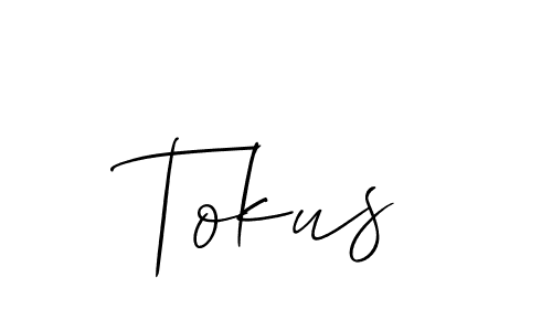 Create a beautiful signature design for name Tokus. With this signature (Allison_Script) fonts, you can make a handwritten signature for free. Tokus signature style 2 images and pictures png