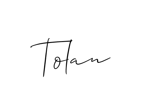 Also we have Tolan name is the best signature style. Create professional handwritten signature collection using Allison_Script autograph style. Tolan signature style 2 images and pictures png