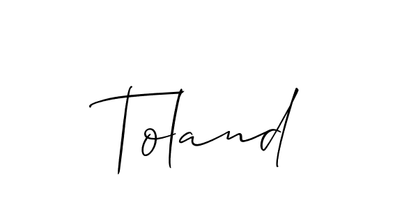 This is the best signature style for the Toland name. Also you like these signature font (Allison_Script). Mix name signature. Toland signature style 2 images and pictures png