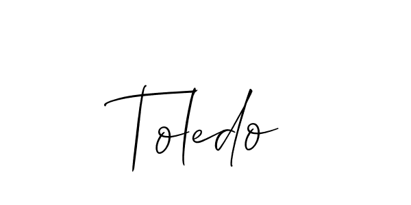 How to make Toledo signature? Allison_Script is a professional autograph style. Create handwritten signature for Toledo name. Toledo signature style 2 images and pictures png