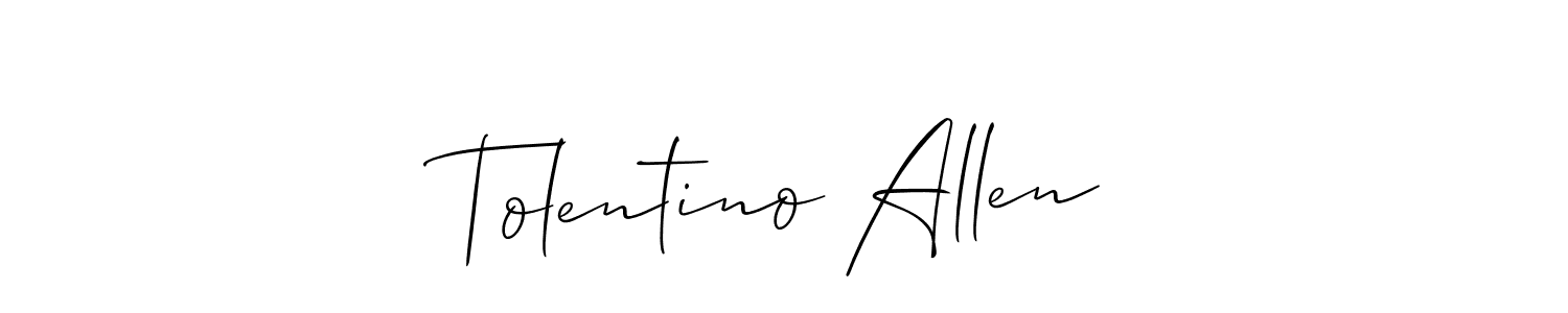 Once you've used our free online signature maker to create your best signature Allison_Script style, it's time to enjoy all of the benefits that Tolentino Allen name signing documents. Tolentino Allen signature style 2 images and pictures png