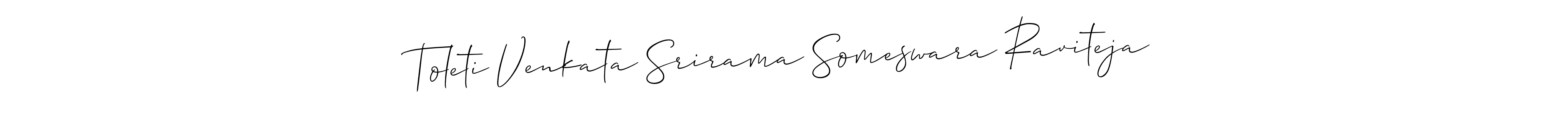 Create a beautiful signature design for name Toleti Venkata Srirama Someswara Raviteja. With this signature (Allison_Script) fonts, you can make a handwritten signature for free. Toleti Venkata Srirama Someswara Raviteja signature style 2 images and pictures png
